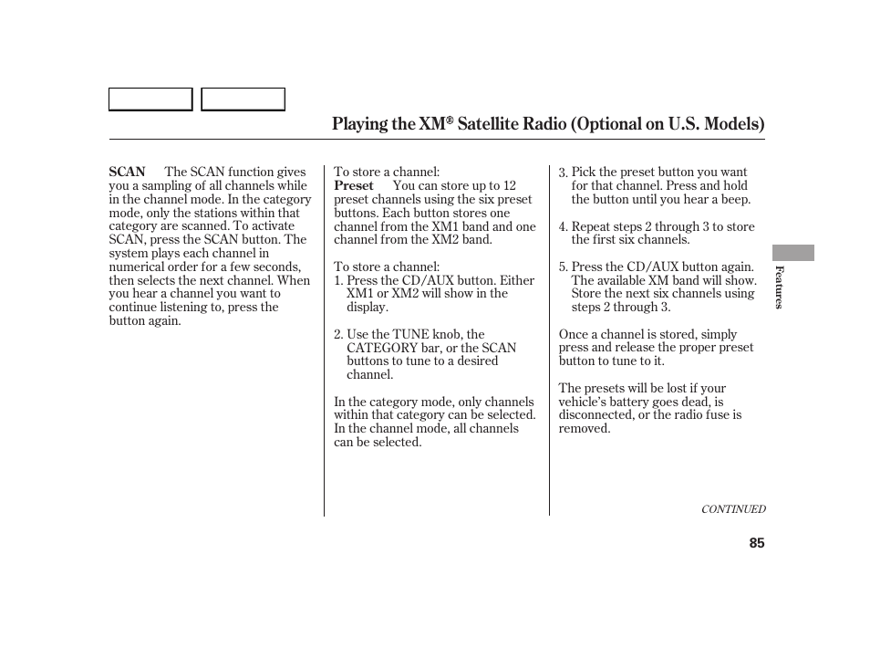 HONDA 2005 S2000 - Owner's Manual User Manual | Page 87 / 209
