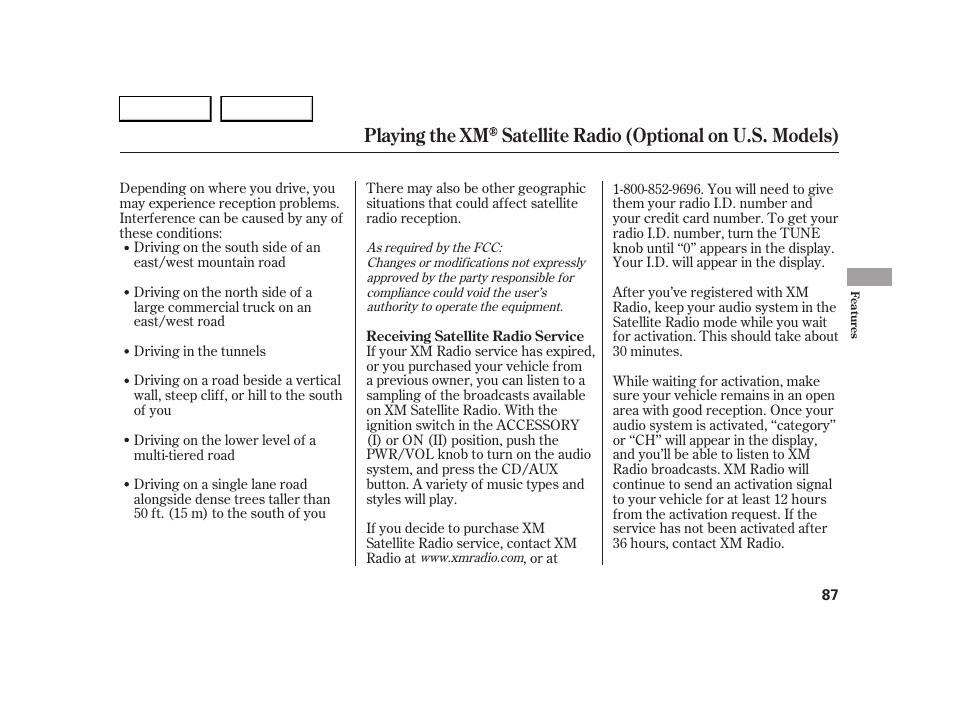 HONDA 2005 S2000 - Owner's Manual User Manual | Page 89 / 209