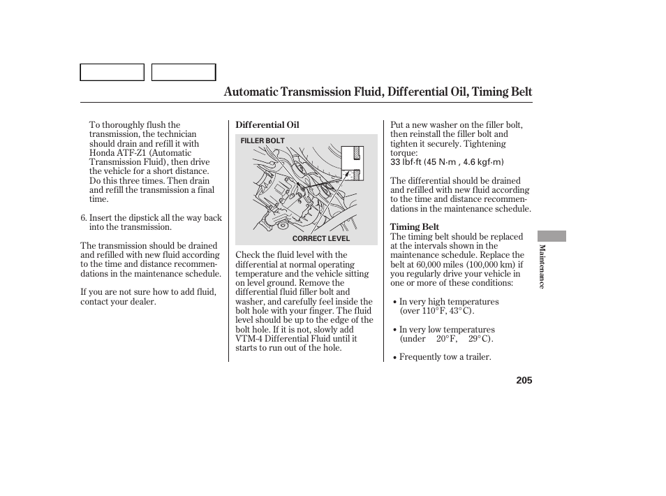 HONDA 2005 Pilot - Owner's Manual User Manual | Page 207 / 273