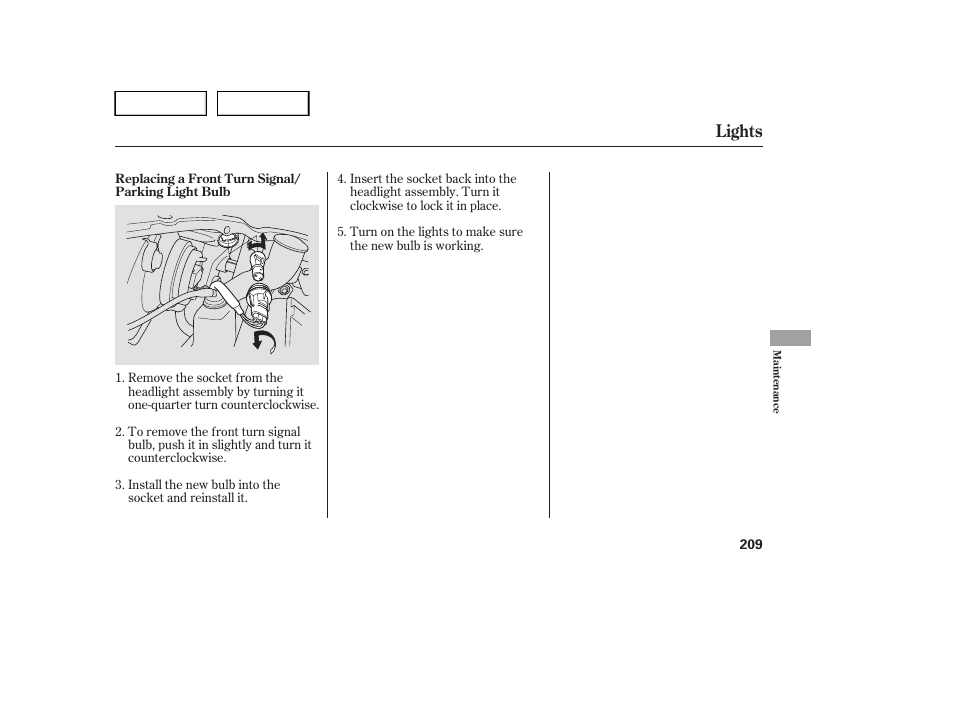 Lights | HONDA 2005 Pilot - Owner's Manual User Manual | Page 211 / 273