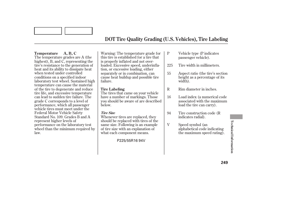 HONDA 2005 Pilot - Owner's Manual User Manual | Page 251 / 273