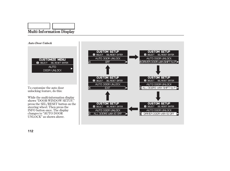 Multi-information display | HONDA 2005 Odyssey - Owner's Manual User Manual | Page 113 / 414