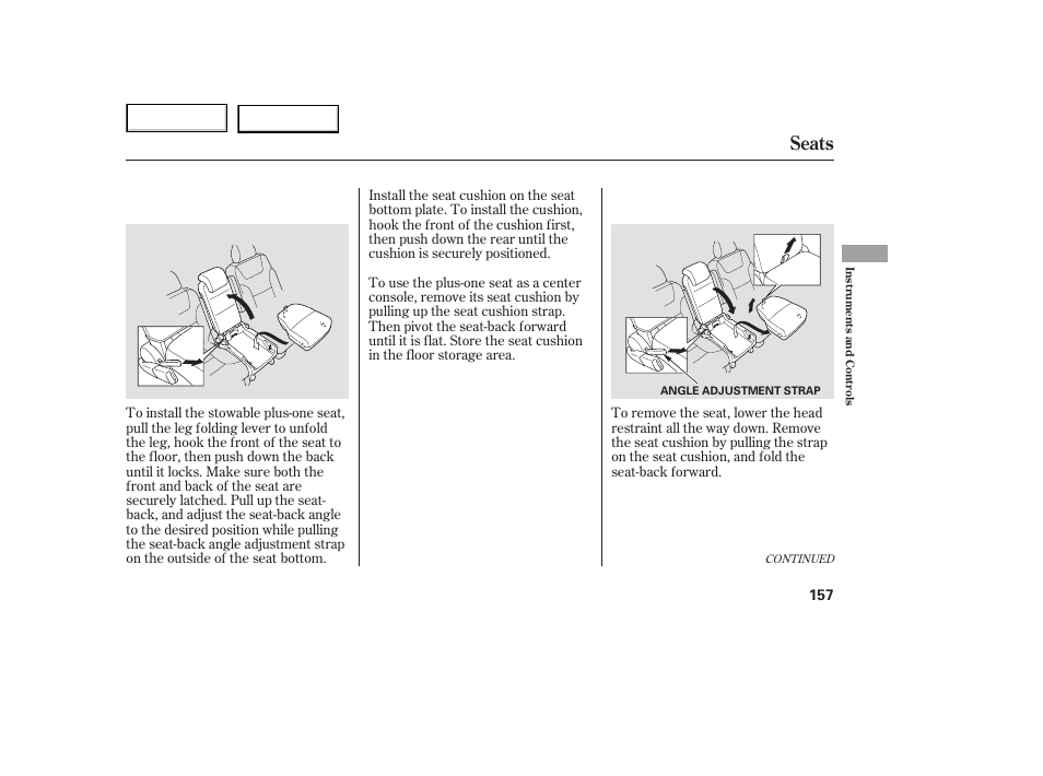 Seats | HONDA 2005 Odyssey - Owner's Manual User Manual | Page 158 / 414