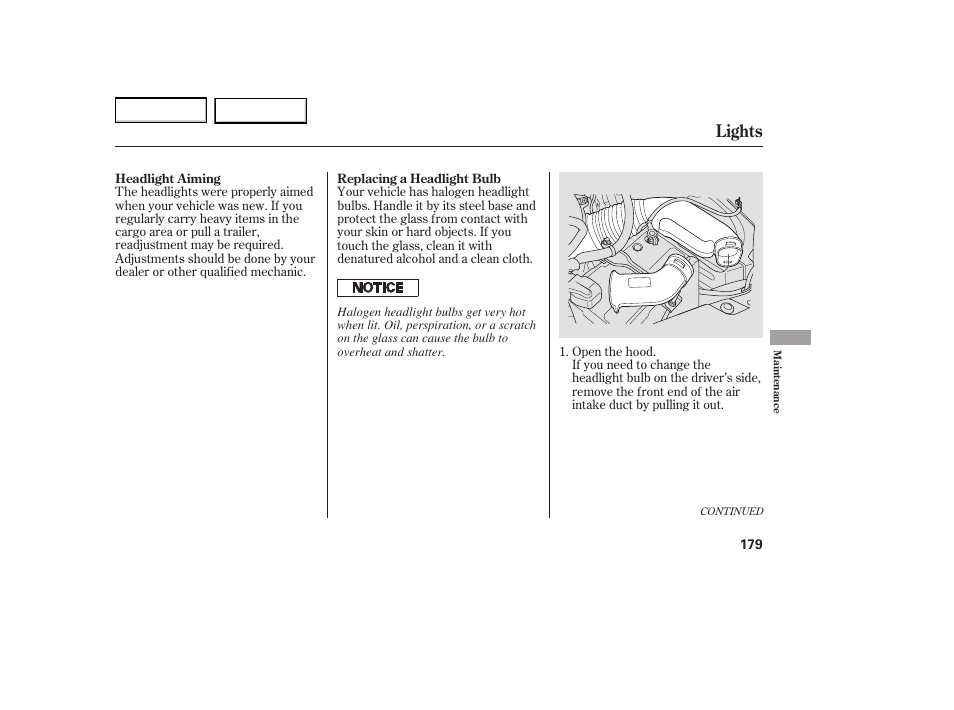 Lights | HONDA 2005 Element - Owner's Manual User Manual | Page 181 / 249