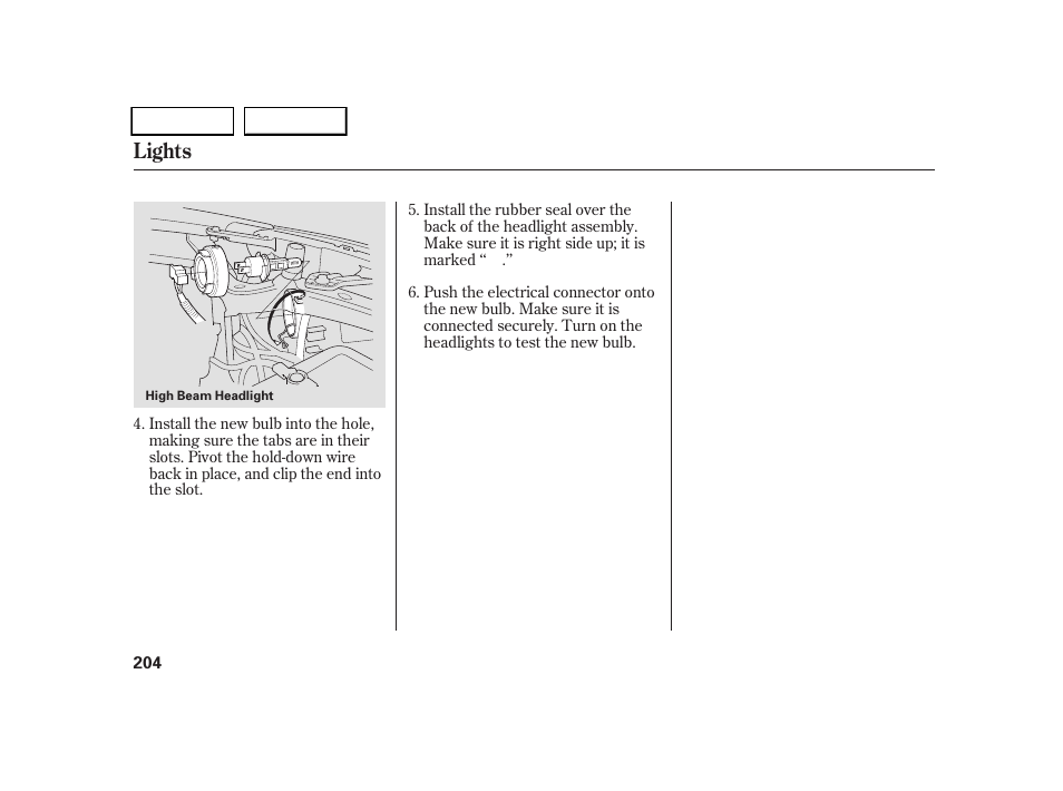 Lights | HONDA 2005 CR-V - Owner's Manual User Manual | Page 207 / 274