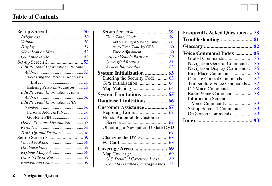 HONDA 2004 Accord - Navigation Manual User Manual | Page 2 / 2