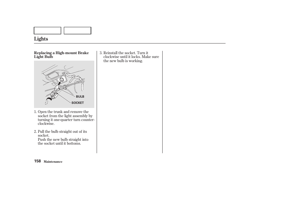 Lights | HONDA 2004 Civic Sedan - Owner's Manual User Manual | Page 161 / 224