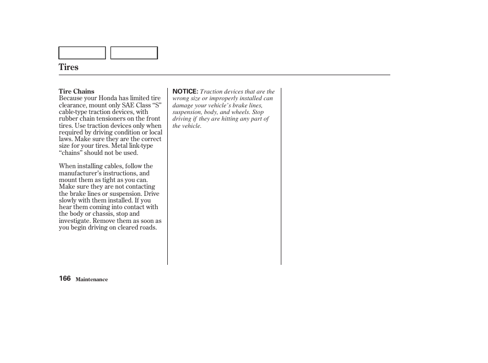 Tires | HONDA 2004 Civic Sedan - Owner's Manual User Manual | Page 169 / 224