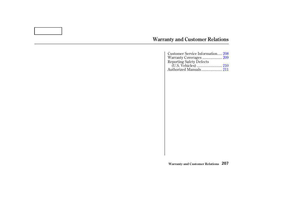 Warranty and customer relations | HONDA 2004 Civic Sedan - Owner's Manual User Manual | Page 210 / 224