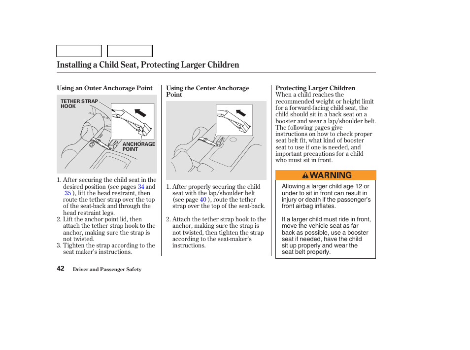 HONDA 2004 Civic Sedan - Owner's Manual User Manual | Page 45 / 224