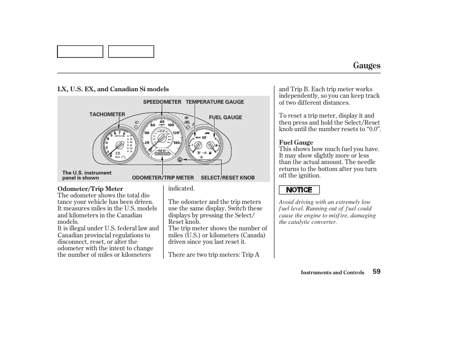 Gauges | HONDA 2004 Civic Sedan - Owner's Manual User Manual | Page 62 / 224