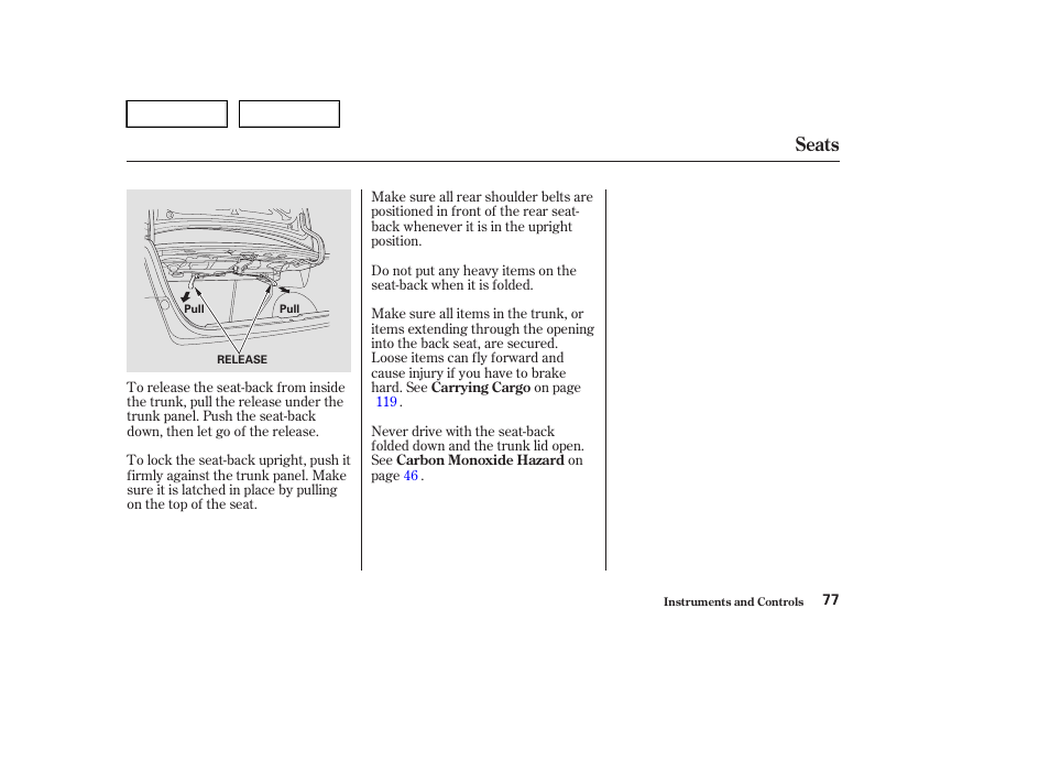 Seats | HONDA 2004 Civic Sedan - Owner's Manual User Manual | Page 80 / 224