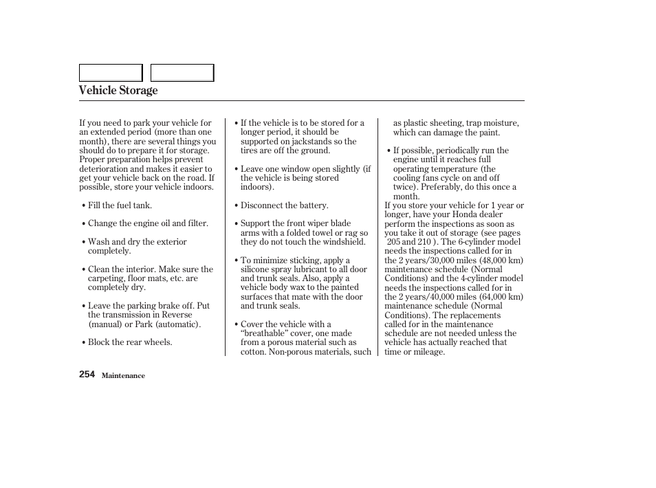 Vehicle storage | HONDA 2004 Civic Coupe - Owner's Manual User Manual | Page 257 / 317