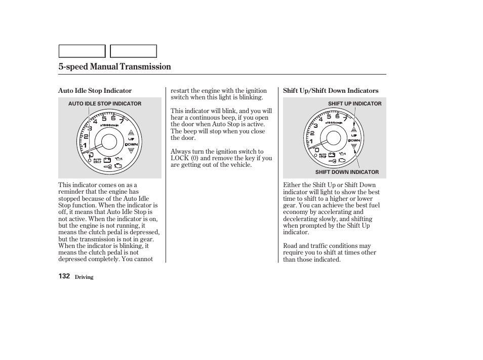 Speed manual transmission | HONDA 2004 Civic Hybrid - Owner's Manual User Manual | Page 135 / 231