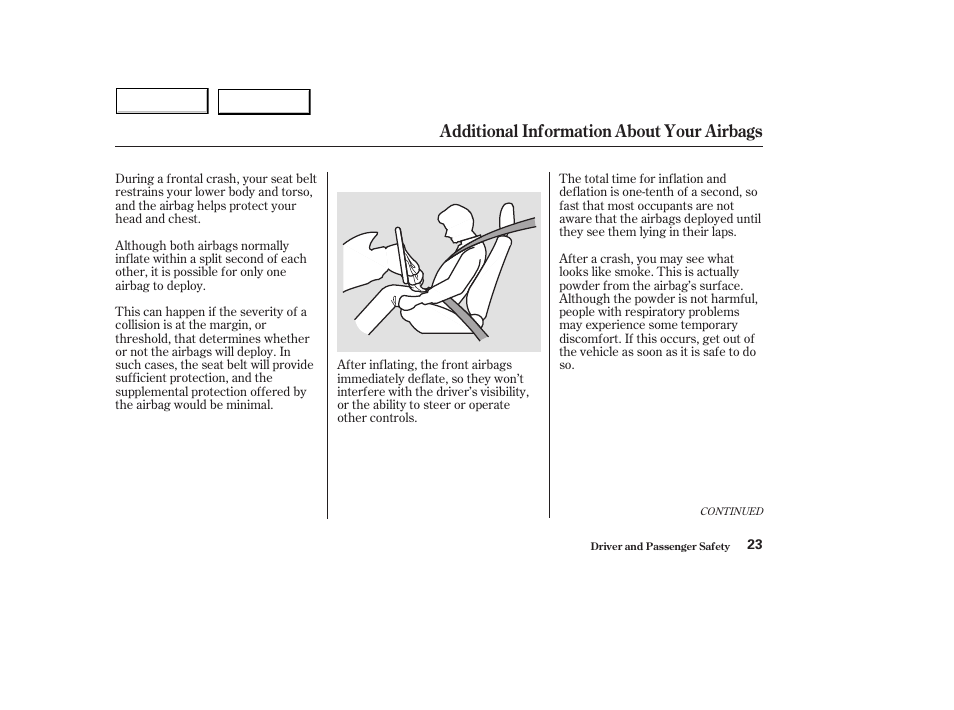 Additional information about your airbags | HONDA 2004 Civic Hybrid - Owner's Manual User Manual | Page 26 / 231