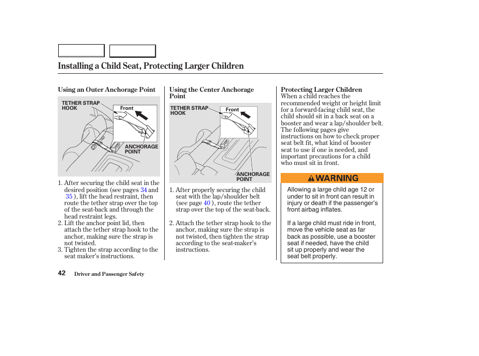 HONDA 2004 Civic Hybrid - Owner's Manual User Manual | Page 45 / 231