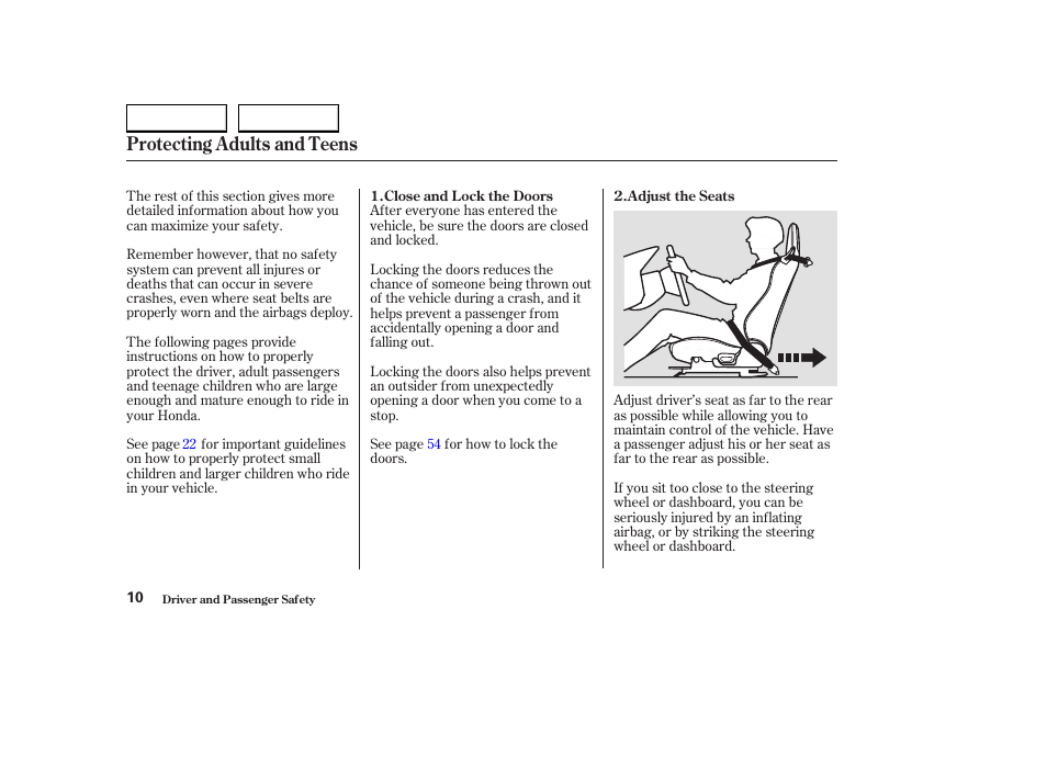 Protecting adults and teens | HONDA 2004 S2000 - Owner's Manual User Manual | Page 13 / 208
