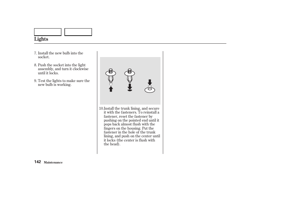 Lights | HONDA 2004 S2000 - Owner's Manual User Manual | Page 145 / 208
