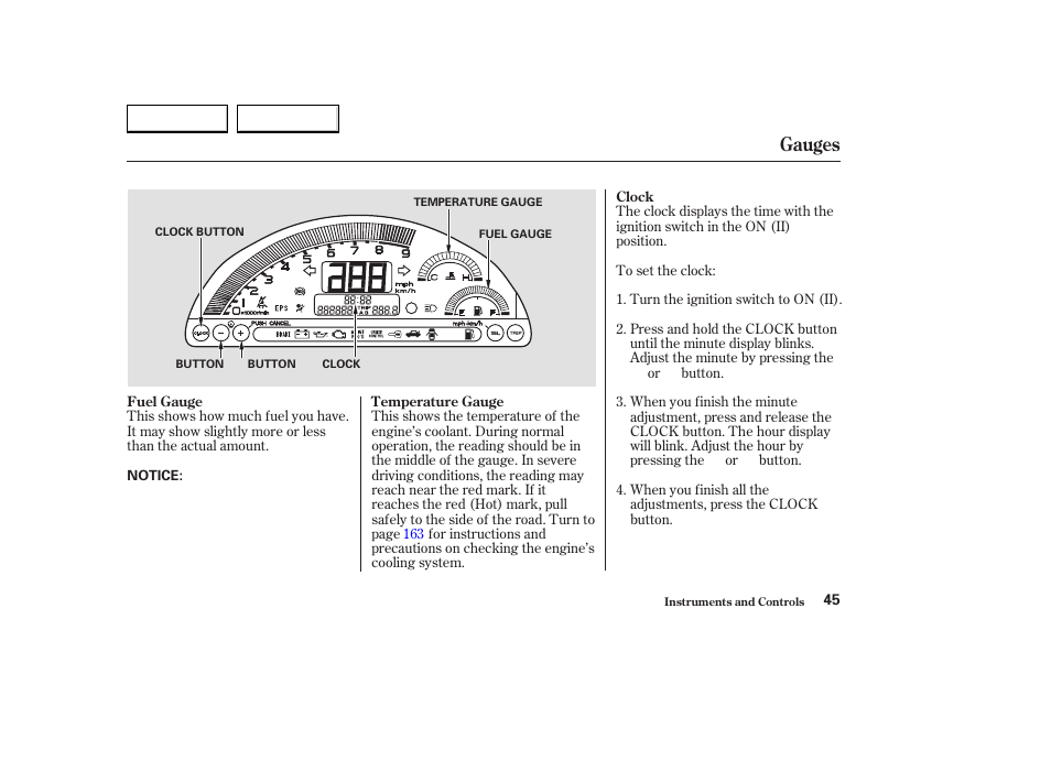 Gauges | HONDA 2004 S2000 - Owner's Manual User Manual | Page 48 / 208