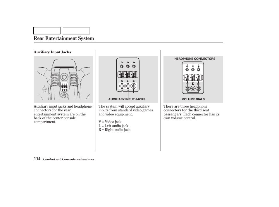 Rear entertainment system | HONDA 2004 Pilot - Owner's Manual User Manual | Page 118 / 248