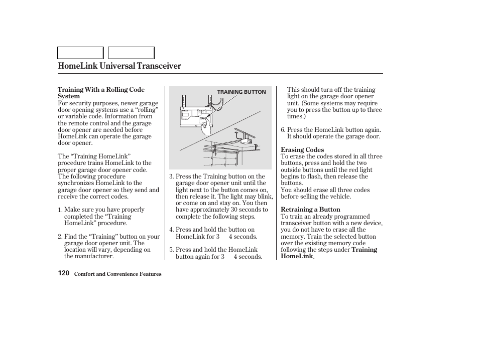 Homelink universal transceiver | HONDA 2004 Pilot - Owner's Manual User Manual | Page 124 / 248