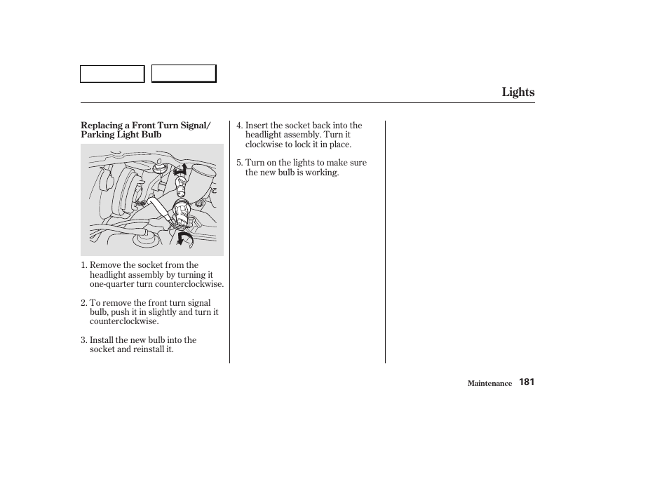 Lights | HONDA 2004 Pilot - Owner's Manual User Manual | Page 185 / 248