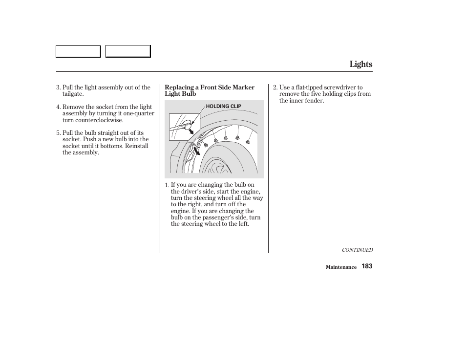 Lights | HONDA 2004 Pilot - Owner's Manual User Manual | Page 187 / 248