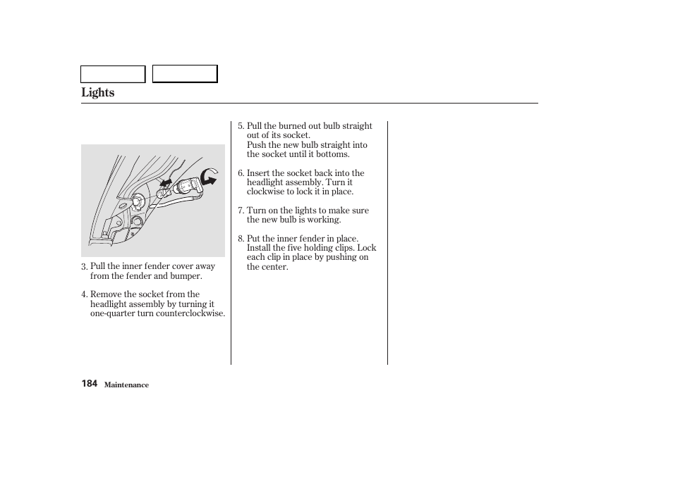 Lights | HONDA 2004 Pilot - Owner's Manual User Manual | Page 188 / 248