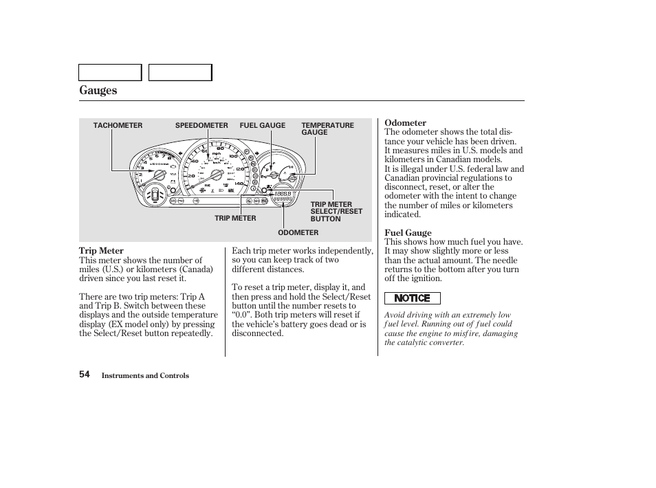 Gauges | HONDA 2004 Pilot - Owner's Manual User Manual | Page 58 / 248