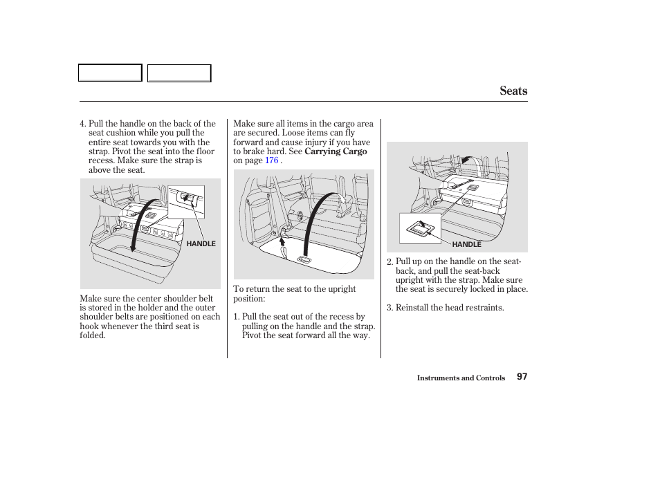 Seats | HONDA 2004 Odyssey - Owner's Manual User Manual | Page 100 / 296