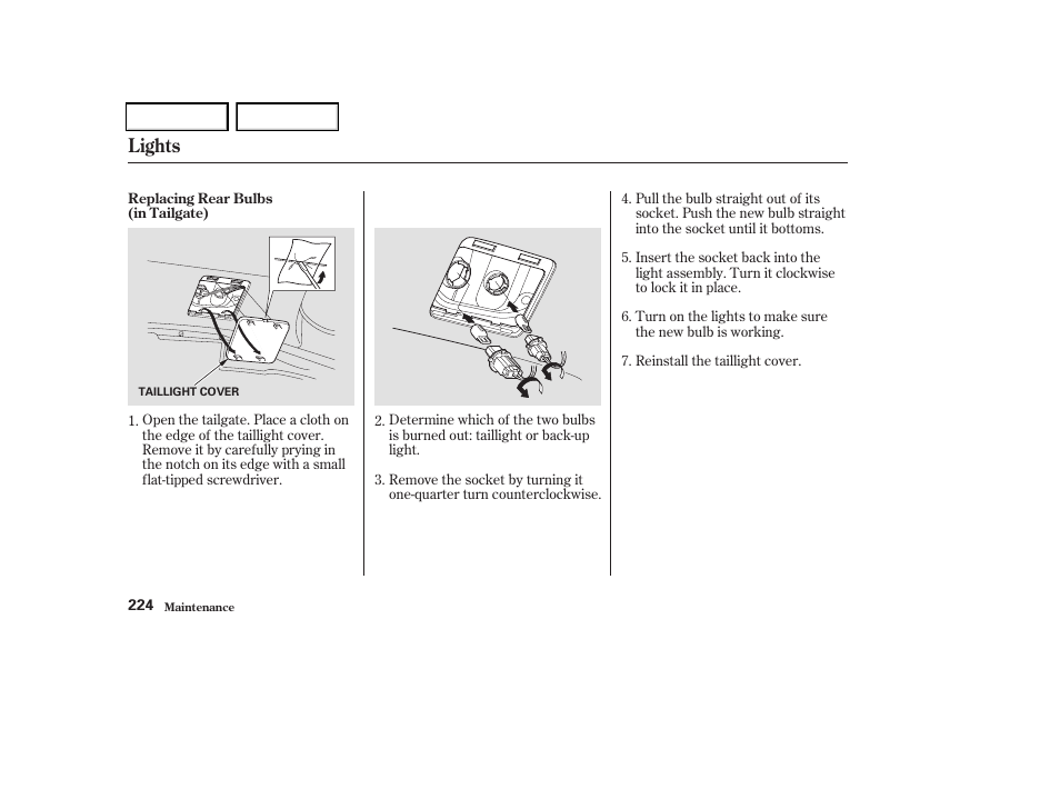 Lights | HONDA 2004 Odyssey - Owner's Manual User Manual | Page 227 / 296