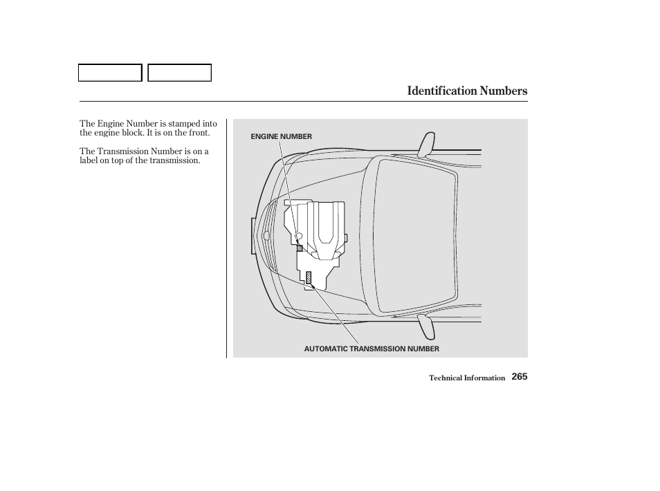 Identification numbers | HONDA 2004 Odyssey - Owner's Manual User Manual | Page 268 / 296