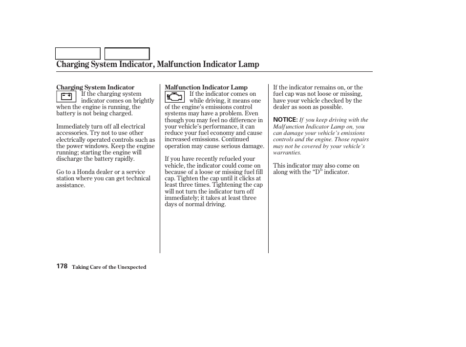 HONDA 2004 Insight  - Owner's Manual User Manual | Page 181 / 218