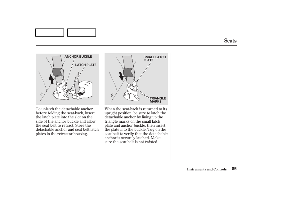 Seats | HONDA 2004 CR-V - Owner's Manual User Manual | Page 89 / 256