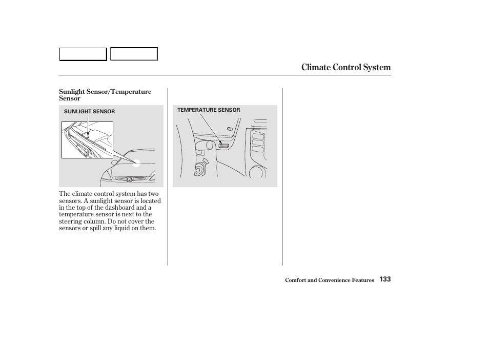Climate control system | HONDA 2003 Accord Sedan - Owner's Manual User Manual | Page 136 / 395