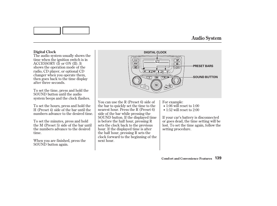 Audio system | HONDA 2003 Accord Sedan - Owner's Manual User Manual | Page 142 / 395