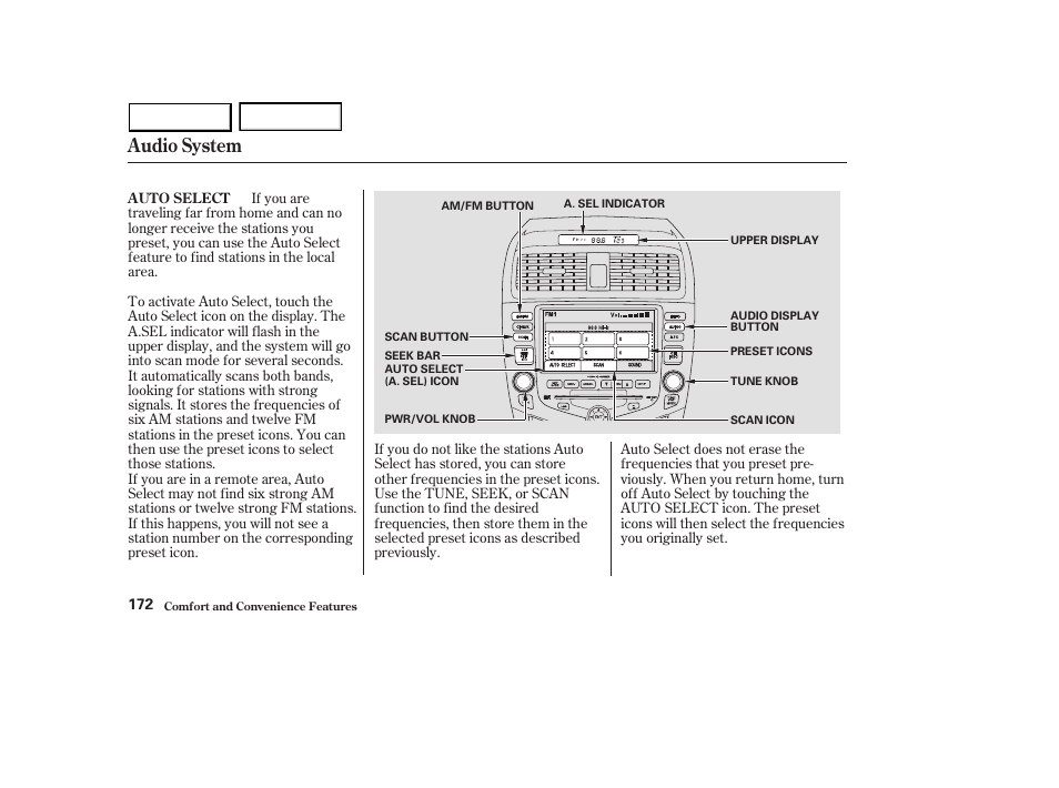 Audio system | HONDA 2003 Accord Sedan - Owner's Manual User Manual | Page 175 / 395