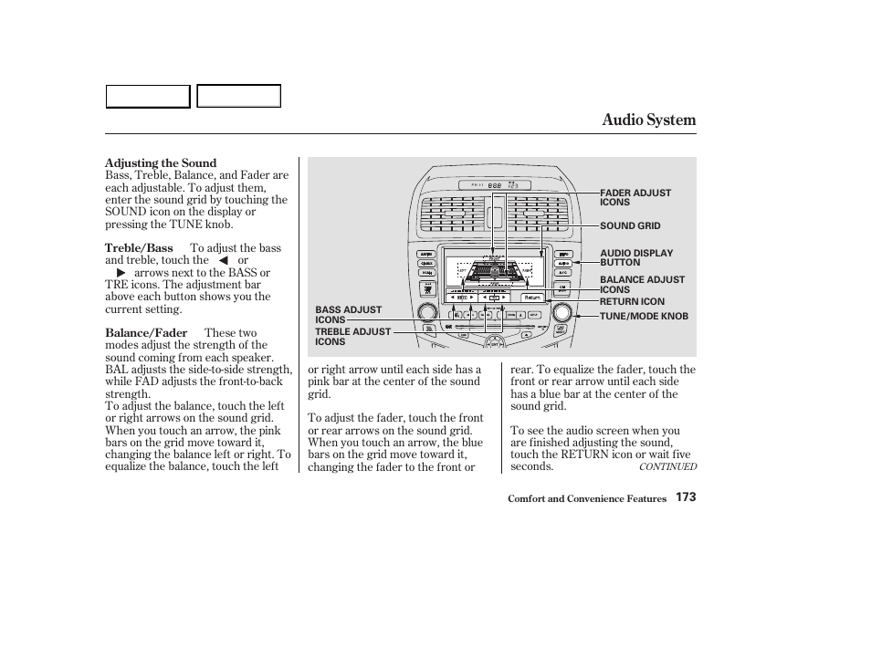 Audio system | HONDA 2003 Accord Sedan - Owner's Manual User Manual | Page 176 / 395