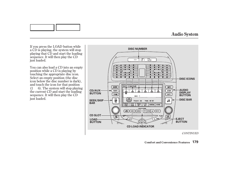 Audio system | HONDA 2003 Accord Sedan - Owner's Manual User Manual | Page 182 / 395