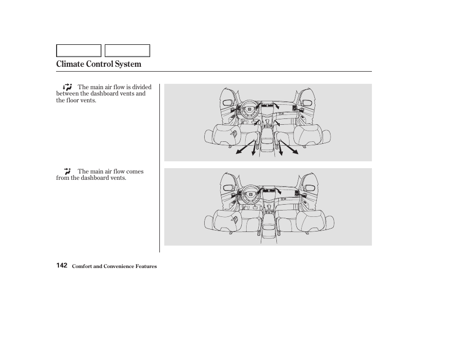 Climate control system | HONDA 2003 Accord Coupe - Owner's Manual User Manual | Page 145 / 429