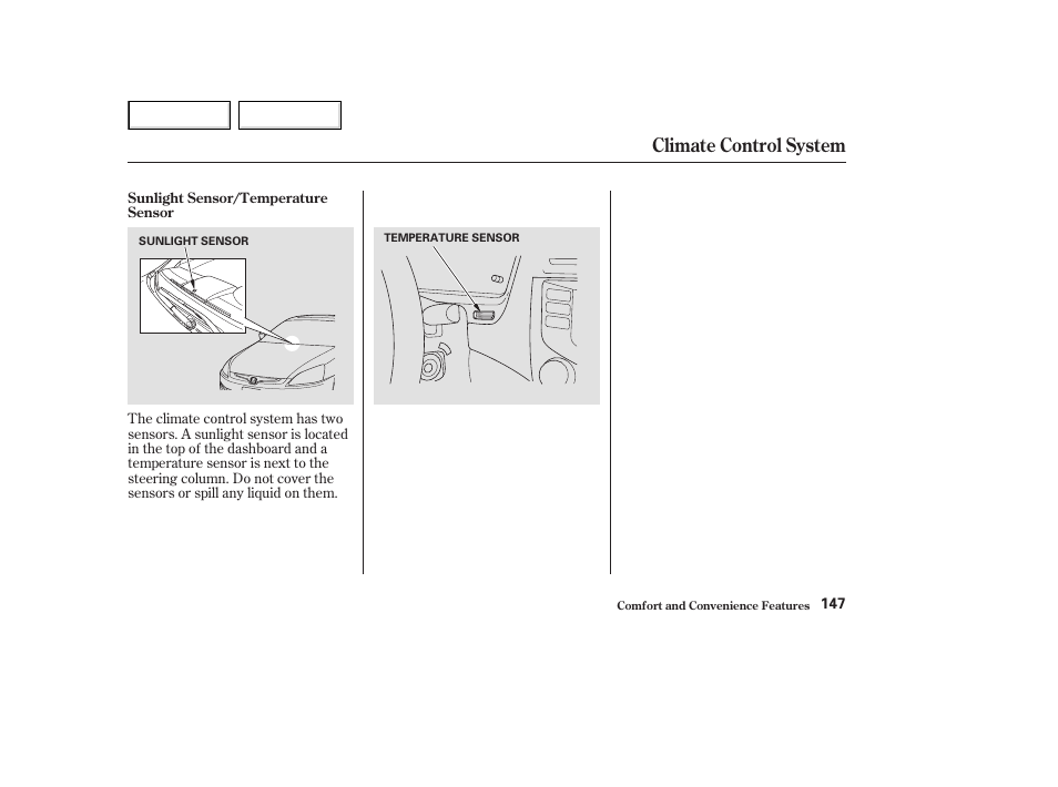 Climate control system | HONDA 2003 Accord Coupe - Owner's Manual User Manual | Page 150 / 429