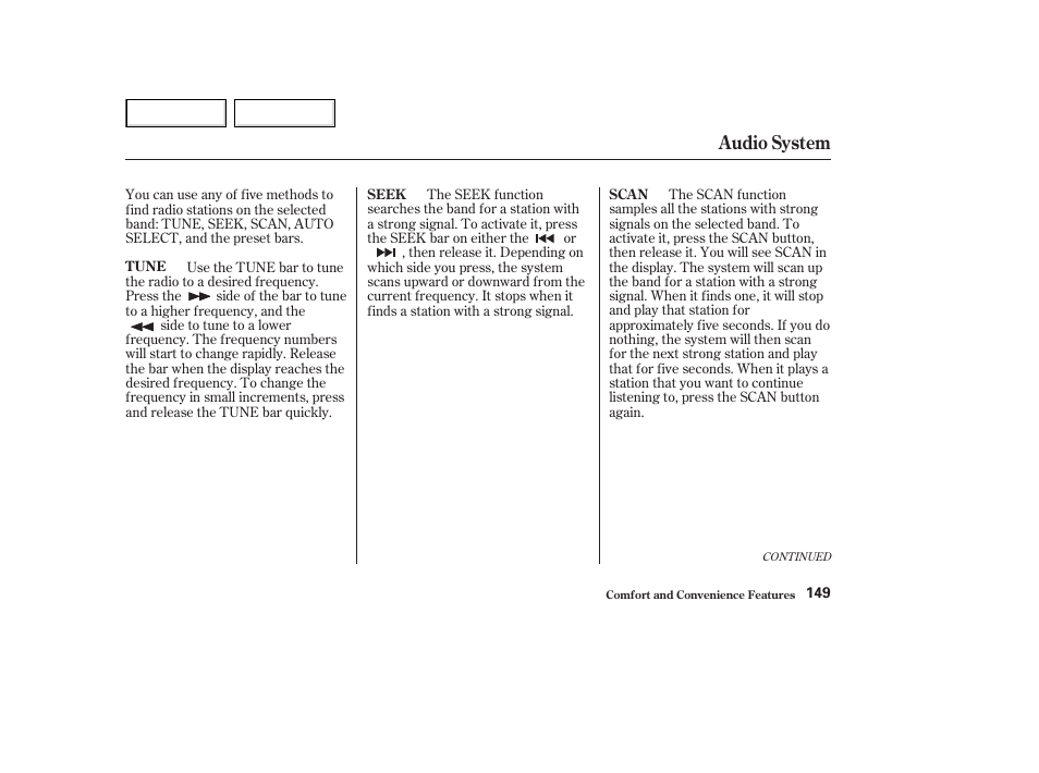 Audio system | HONDA 2003 Accord Coupe - Owner's Manual User Manual | Page 152 / 429