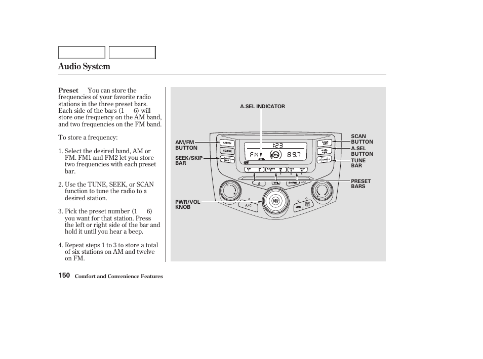 Audio system | HONDA 2003 Accord Coupe - Owner's Manual User Manual | Page 153 / 429