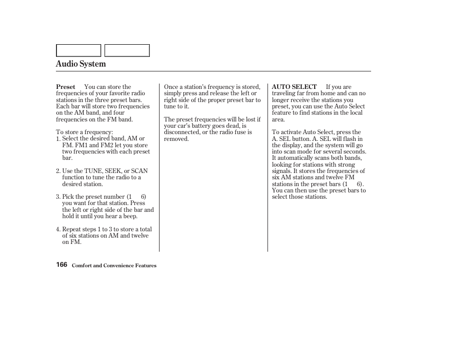 Audio system | HONDA 2003 Accord Coupe - Owner's Manual User Manual | Page 169 / 429