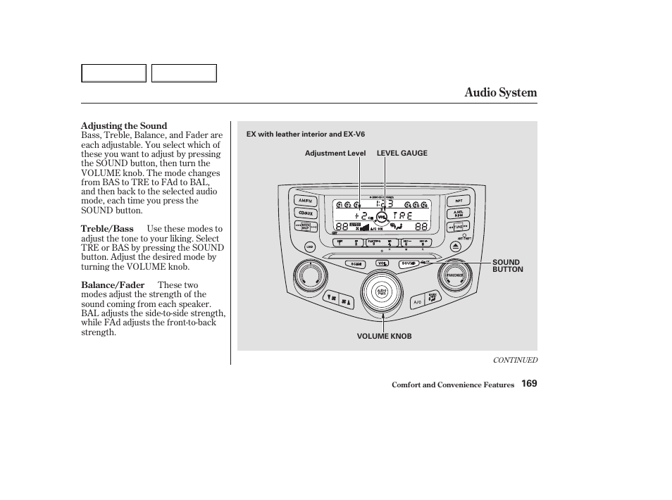 Audio system | HONDA 2003 Accord Coupe - Owner's Manual User Manual | Page 172 / 429