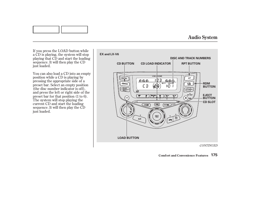 Audio system | HONDA 2003 Accord Coupe - Owner's Manual User Manual | Page 178 / 429