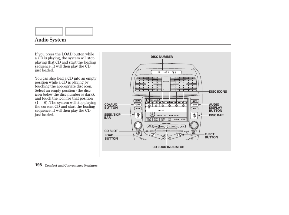 Audio system | HONDA 2003 Accord Coupe - Owner's Manual User Manual | Page 201 / 429