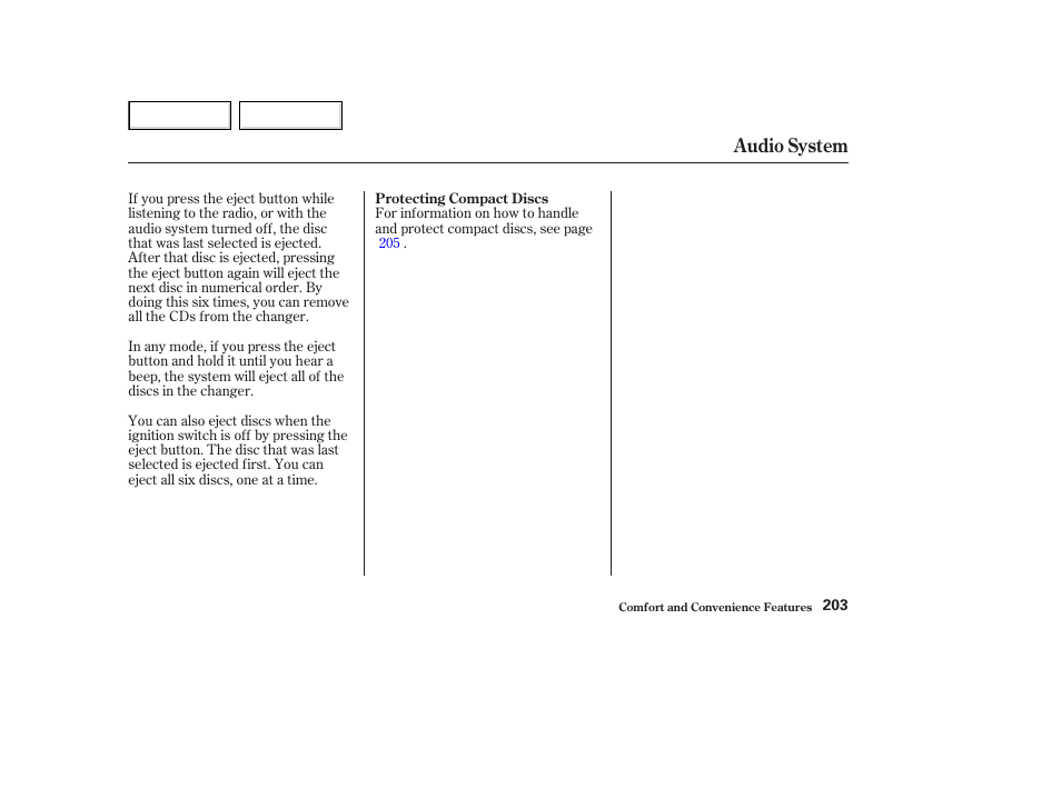 Audio system | HONDA 2003 Accord Coupe - Owner's Manual User Manual | Page 206 / 429