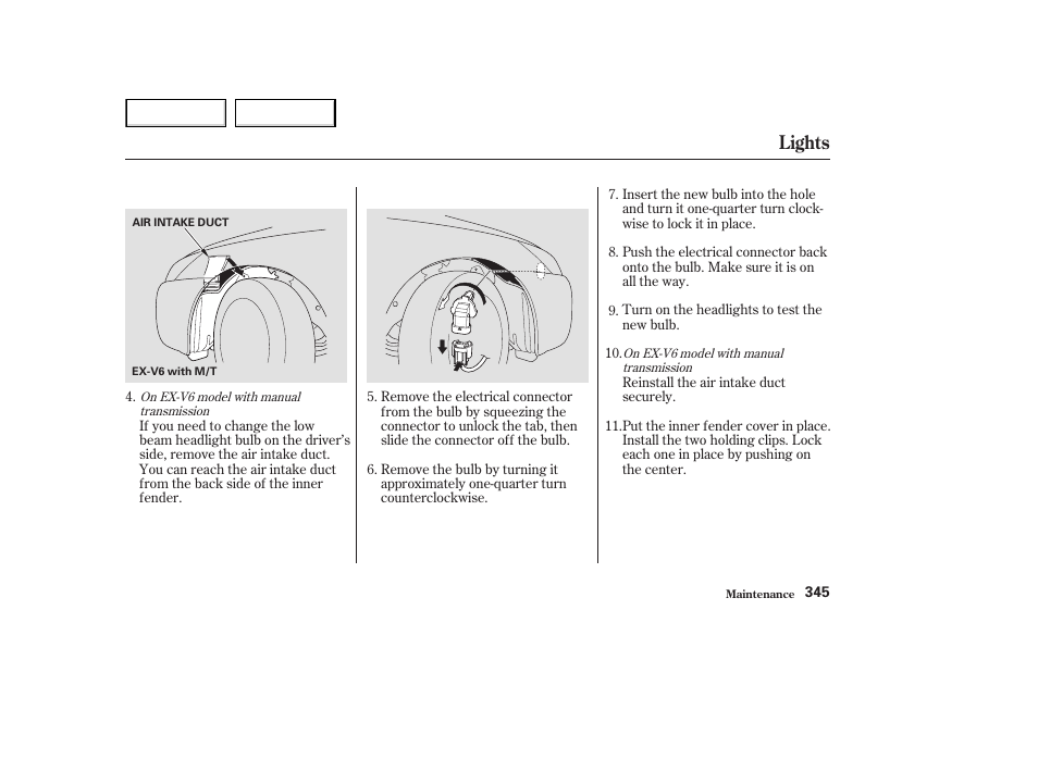 Lights | HONDA 2003 Accord Coupe - Owner's Manual User Manual | Page 348 / 429