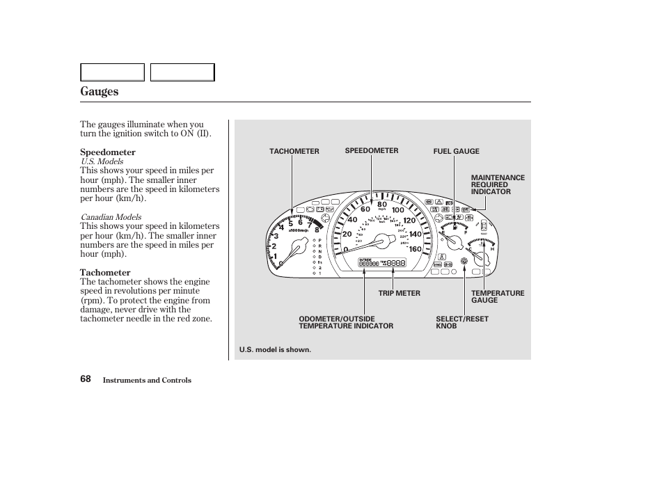 Gauges | HONDA 2003 Accord Coupe - Owner's Manual User Manual | Page 71 / 429